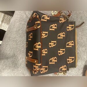 Dooney & Bourke Black and Orange Messenger Bag